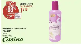 Ysiance dissolvant à l’huile de ricin*