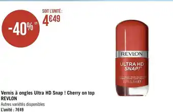Revlon vernis à ongles ultra hd snap ! cherry on top