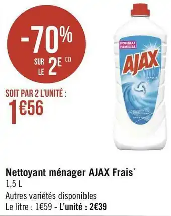 Géant Casino Ajax nettoyant ménager frais* offre
