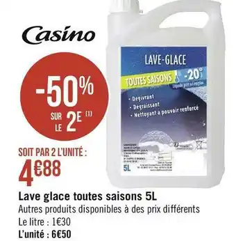 Casino lave glace toutes saisons 5l