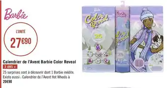Géant Casino Barbie calendrier de l’avent barbie color reveal offre