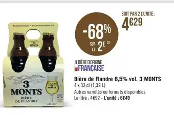 Géant Casino 3 monts bière de flandre 8,5% vol. offre