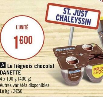 Géant Casino Danone le liégeois chocolat offre