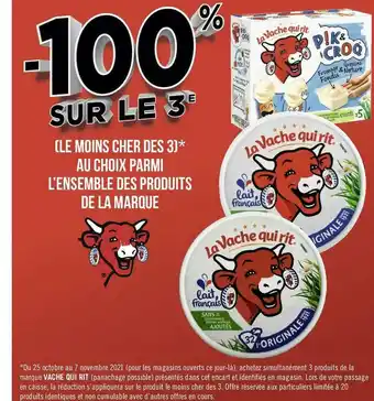 Géant Casino La vache qui rit bon plan sur l’ensemble des produits de la marque la vache qui rit offre