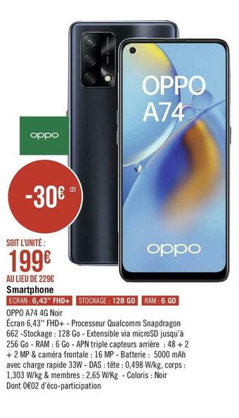 Géant Casino Oppo smartphone offre
