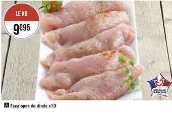 Géant Casino Escalopes de dinde x10 offre