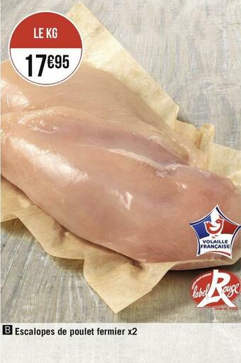Escalopes de poulet fermier x2