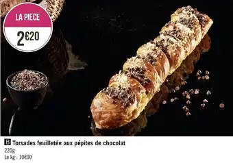 Torsades feuilletée aux pépites de chocolat