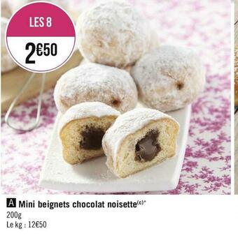 Mini beignets chocolat noisette