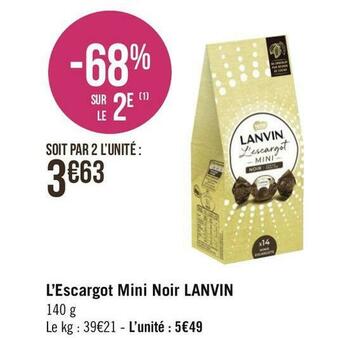 Lanvin l’escargot mini noir