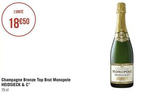 Heidsieck & c champagne bronze top brut monopole