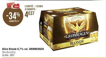 Géant Casino Grimbergen bière blonde 6,7% vol. offre