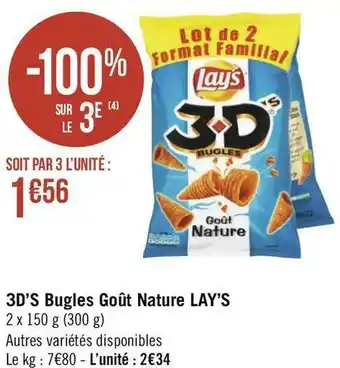 Lay’s 3d’s bugles goût nature