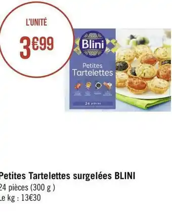 Géant Casino Blini petites tartelettes surgelées offre