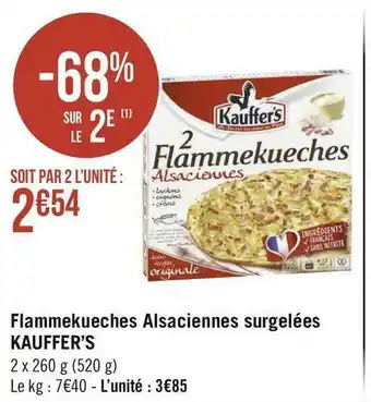 Kauffer’s flammekueches alsaciennes surgelées