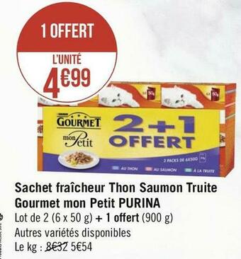 Gourmet sachet fraîcheur thon saumon truite gourmet mon petit