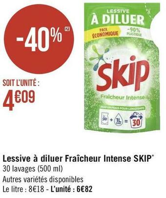 Skip lessive à diluer fraîcheur intense *