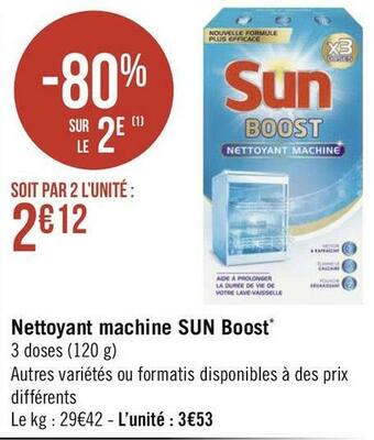 Géant Casino Sun nettoyant machine boost* offre