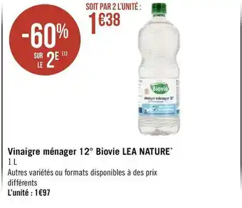 Géant Casino Lea nature vinaigre ménager 12° biovie* offre