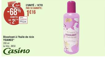 Ysiance dissolvant à l’huile de ricin*