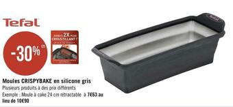 Géant Casino Tefal bon plan sur les moules crispybake en silicone gris de la marque tefal offre