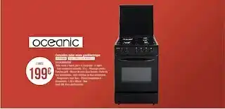 Géant Casino Oceanic cuisinière table mixte gaz/électrique offre