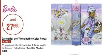 Géant Casino Barbie calendrier de l’avent barbie color reveal offre