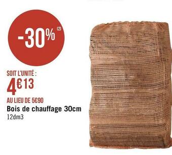 Géant Casino Bois de chauffage 30cm offre
