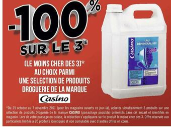 Géant Casino Casino bon plan sur une selection de produits droguerie de la marque casino offre