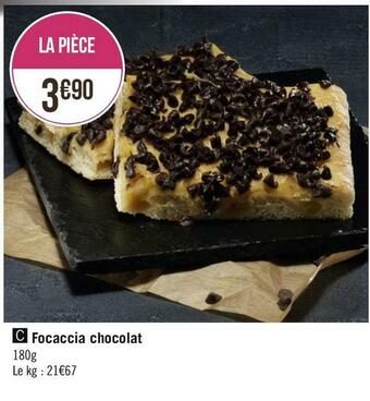 Focaccia chocolat
