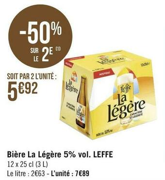 Leffe bière la légère 5% vol.