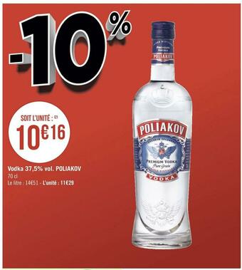 Géant Casino Poliakov vodka 37,5% vol. offre