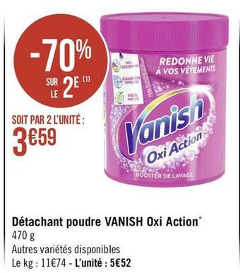 Géant Casino Vanish détachant poudre oxi action* offre