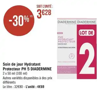 Diadermine soin de jour hydratant protecteur ph 5