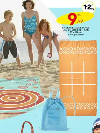 Stokomani LA SERVIETTE DE PLAGE JEU DE SOCIÉTÉ + SAC offre