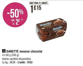 Danone mousse chocolat