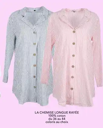 Stokomani LA CHEMISE LONGUE RAYÉE offre
