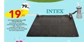 INTEX LE CHAUFFAGE SOLAIRE POUR PISCINE