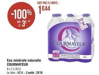 Géant Casino Courmayeur eau minérale naturelle offre