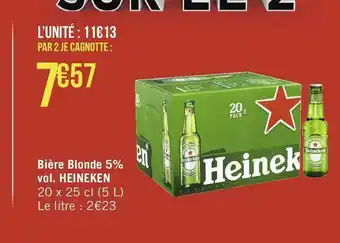 Géant Casino Heineken bière blonde 5% vol. offre