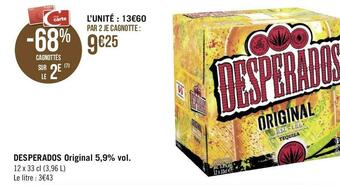 Géant Casino Desperados desperados original 5,9% vol. offre