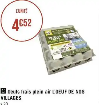 Géant Casino L’oeuf de nos villages oeufs frais plein air offre