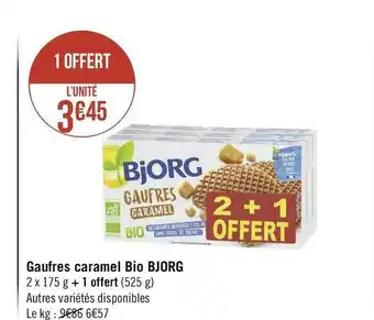 Géant Casino Bjorg gaufres caramel bio offre