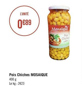 Géant Casino Mosaique pois chiches offre