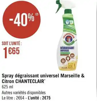 Géant Casino Chanteclair spray dégraissant universel marseille & citron * offre