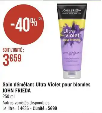 John frieda soin démêlant ultra violet pour blondes