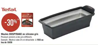 Géant Casino Tefal bon plan sur les moules crispybake en silicone gris de la marque tefal offre