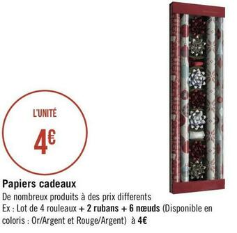 Géant Casino Papiers cadeaux offre