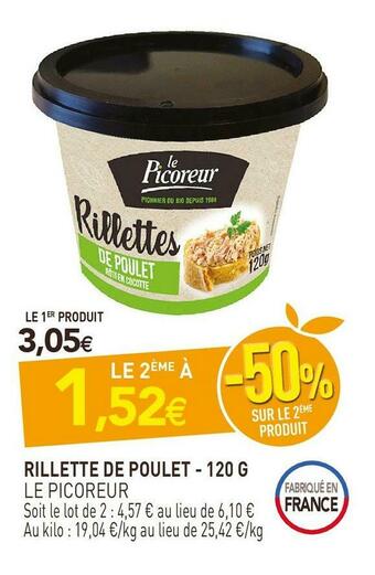 naturéO Le picoreur rillette de poulet offre