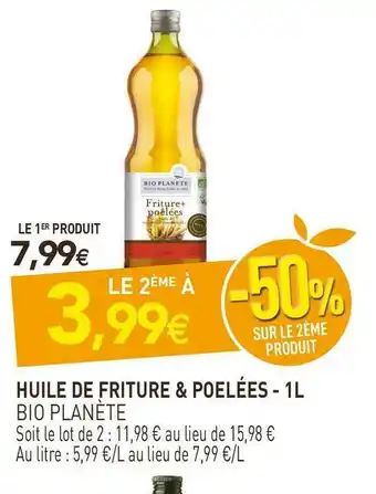 naturéO Bio planète huile de friture & poelées offre
